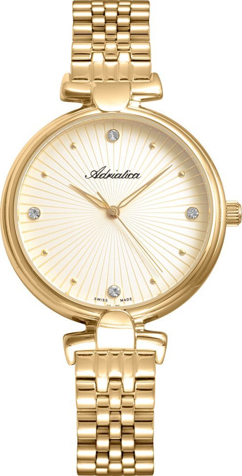 Zegarek Adriatica Zegarek damski Adriatica A3530.1141Q CYRKONIE złoty