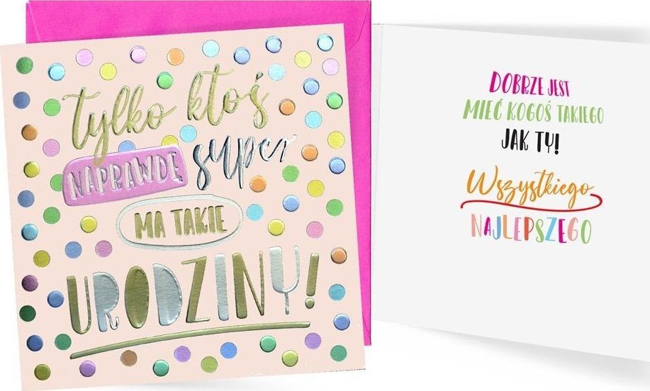 KUKARTKA Karnet Urodziny (kropki)