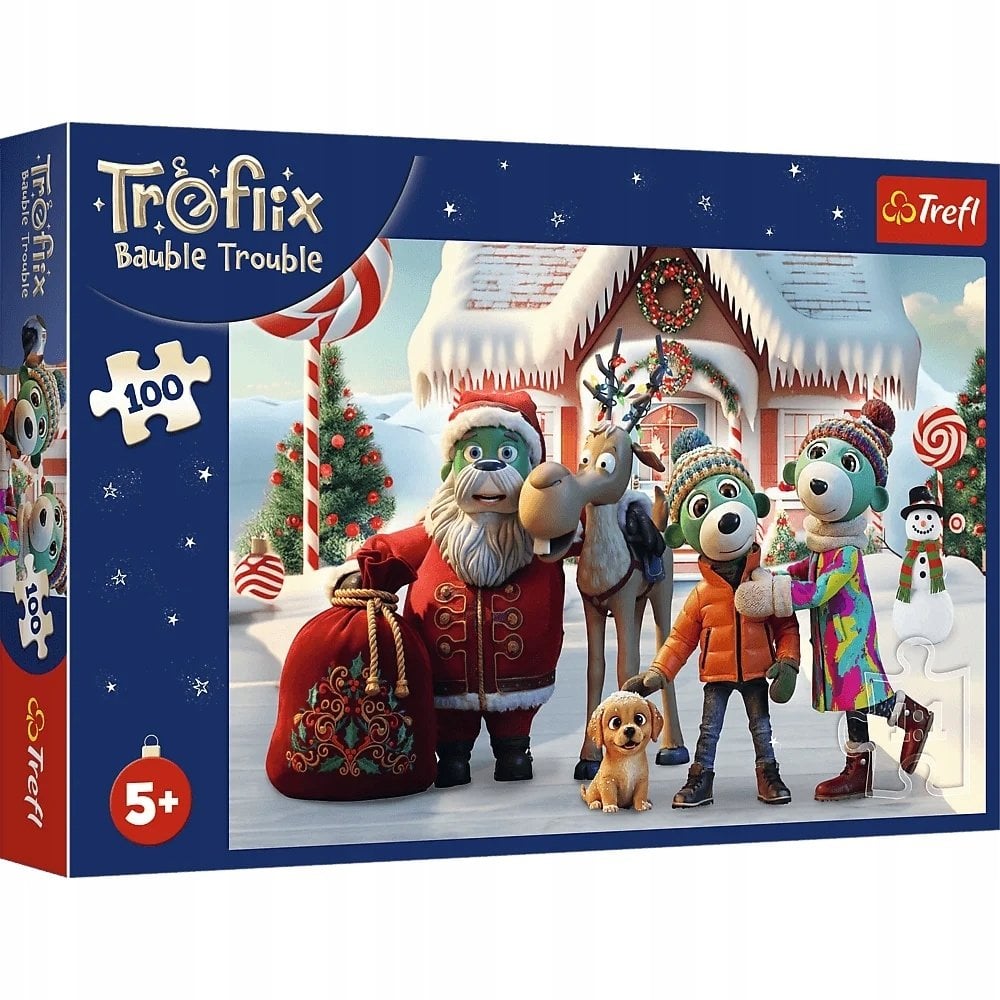 PUZZLE 100 XMAS Mikołaj i renifer na ratunek 16540