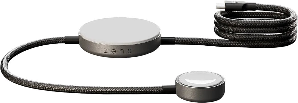 Ładowarka Zens Charging Cable Pro 2 - bezprzewodowy kabel ładujący Qi2 o mocy 15W z USB-C do iPhone i Apple Watch (czarny)