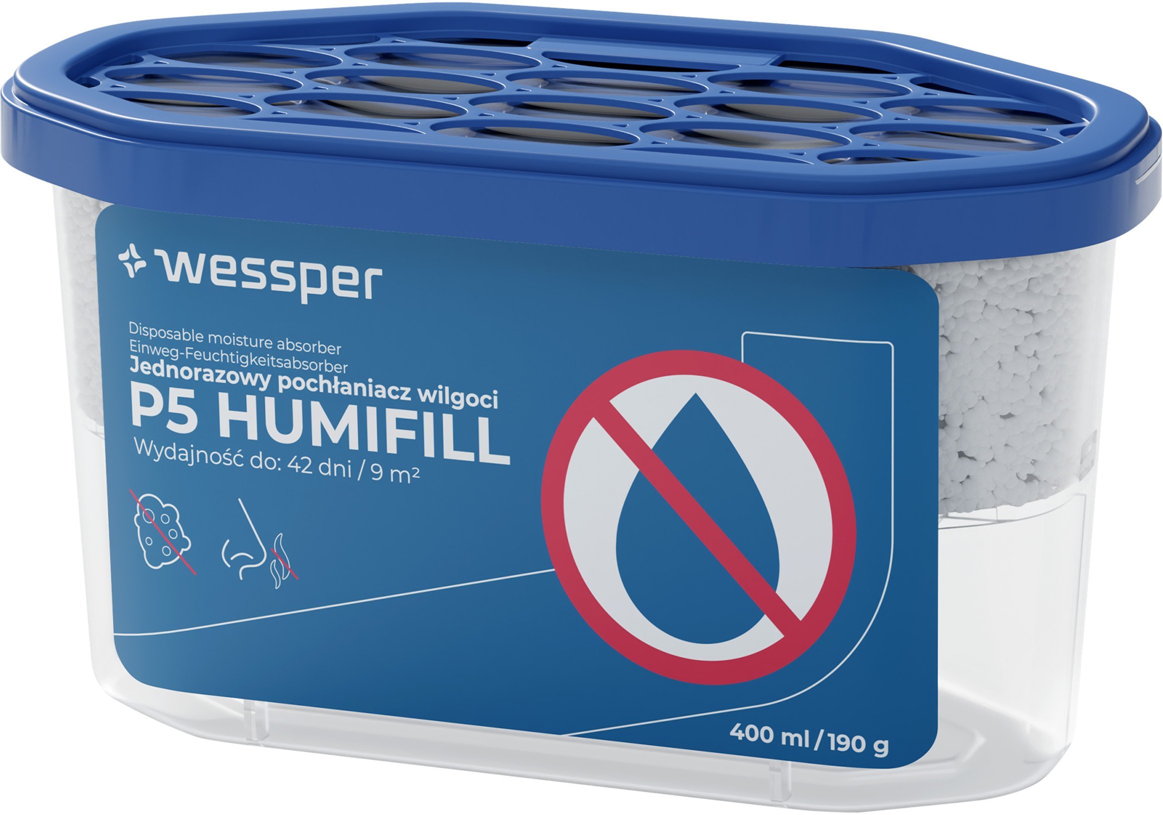 Wessper P5 HUMIFILL Jednorazowy pochłaniacz wilgoci 400 ml bezzapachowy