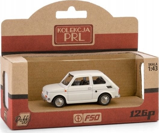 Daffi Pojazd PRL Fiat 126p biały