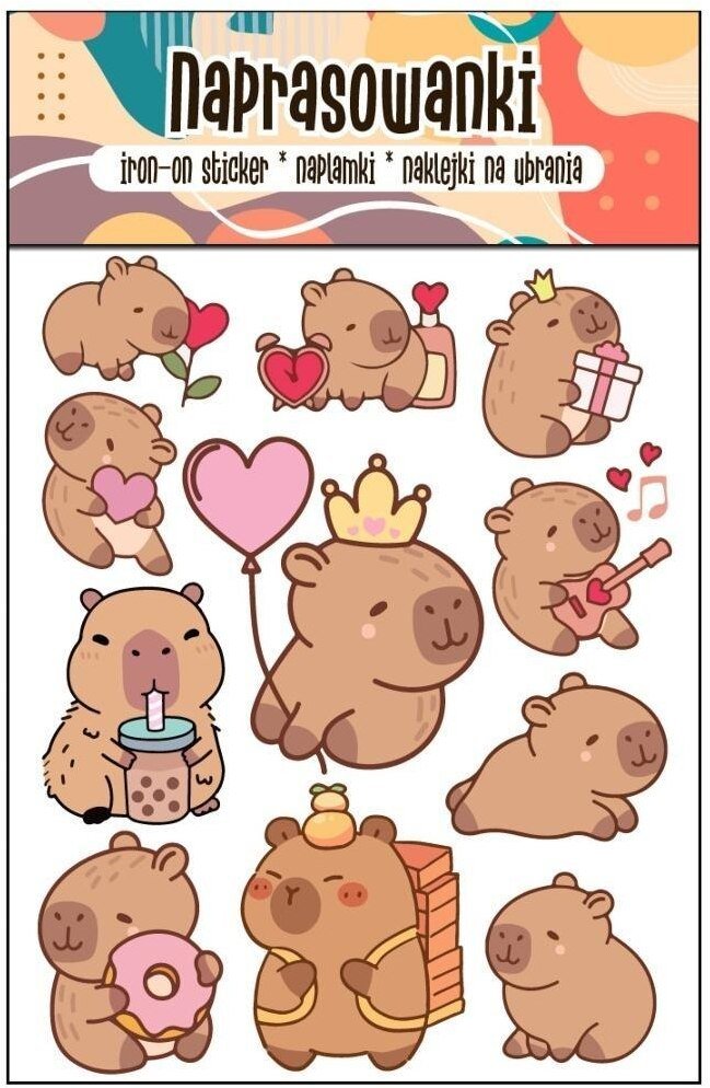 Naprasowanki Termo Naklejki na Ubrania Kapibara