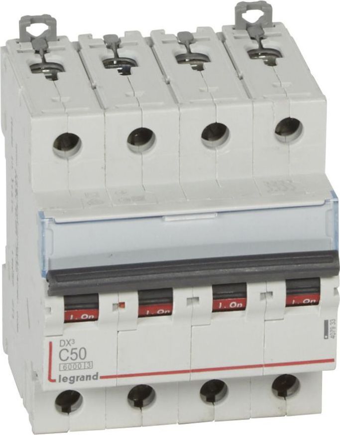 Legrand Wyłącznik nadprądowy 4P C 50A 6kA S304 DX3 (407933)