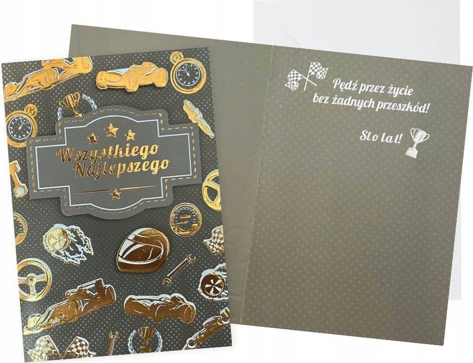 Yeku Karnet B6 Urodziny (męskie, wy¶cig)