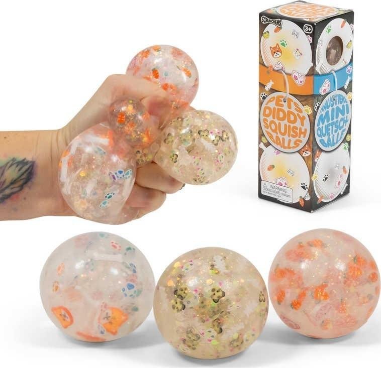 Zestaw trzech piłeczek antystresowych Zwierzęta