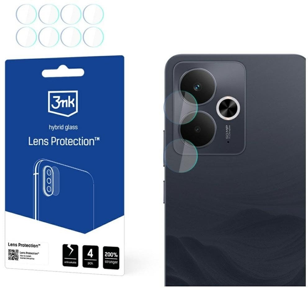Ochrona na obiektyw aparatu 3MK Lens Protect do Realme 14 5G / 14T 5G 4szt