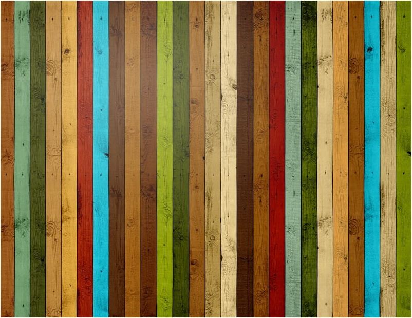 DecoNest Fototapeta - Wooden rainbow - 250X193