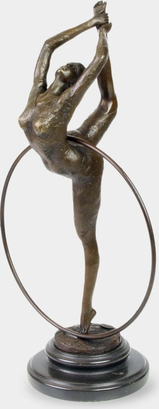 rzezbyzbrazu Gimnastyczka z Hula Hop Rzeźba z Brązu