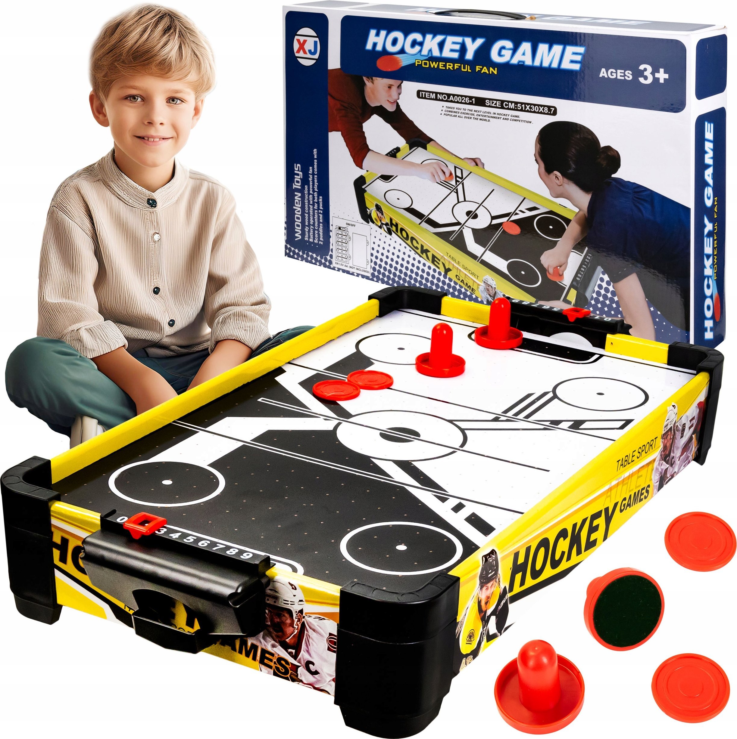 Stół Do Gry Cymbergaj Z Systemem Air Flow Na Baterie Hokej Dla Dzieci Gra