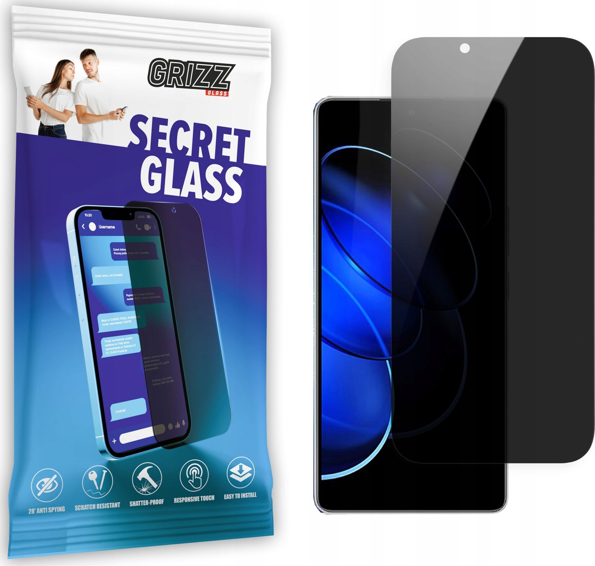 GrizzGlass Szkło prywatyzujące GrizzGlass SecretGlass Honor 80 GT