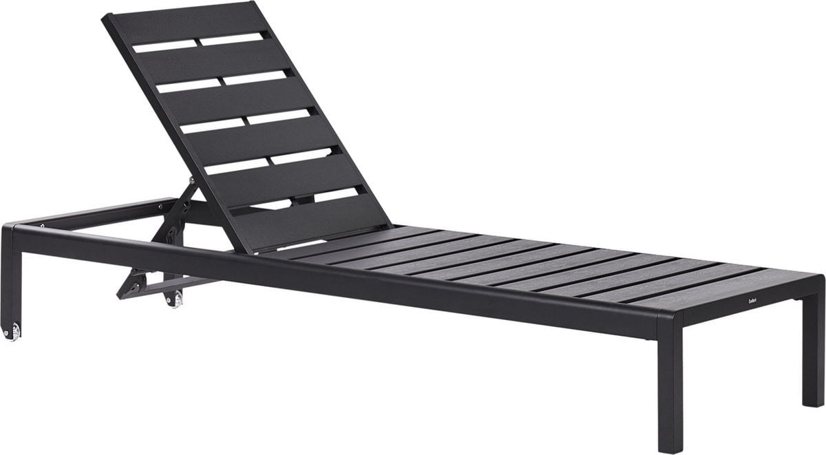 Beliani Leżak ogrodowy czarny NARDO