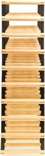 Wamar-Sosenka Regał na wino Stojak na 54 Butelki Szklane/ PET RW-8/ 6x9 Surowy Naturalny Metal + Drewno RW-8-6x9-54