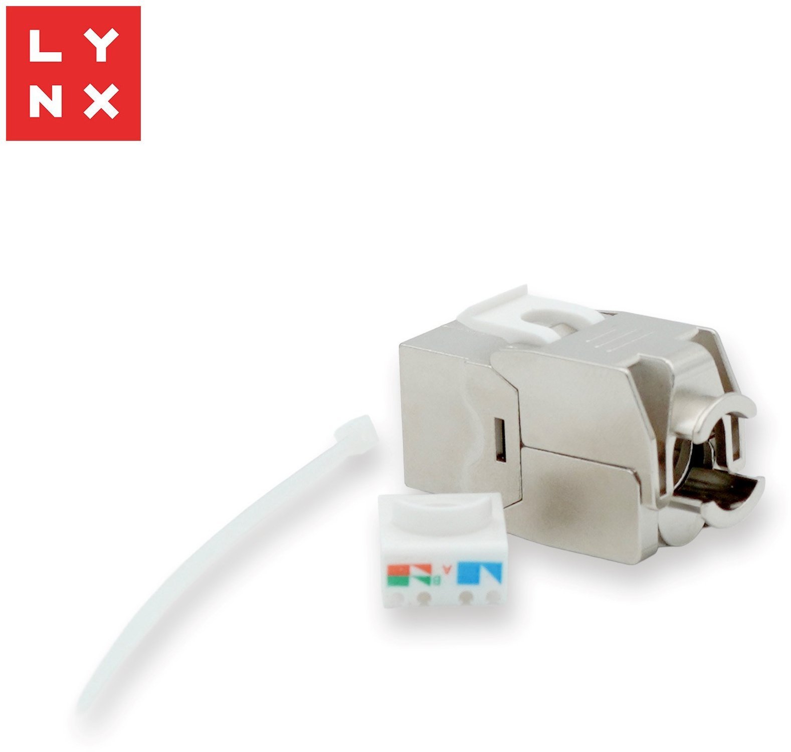 LYNX keystone, STP Cat6a, samozařezávací, stříbrný