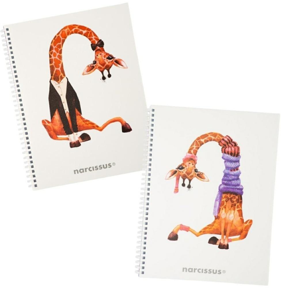 Kołonotatnik A4/80K kratka Swing Żyrafa (3szt)