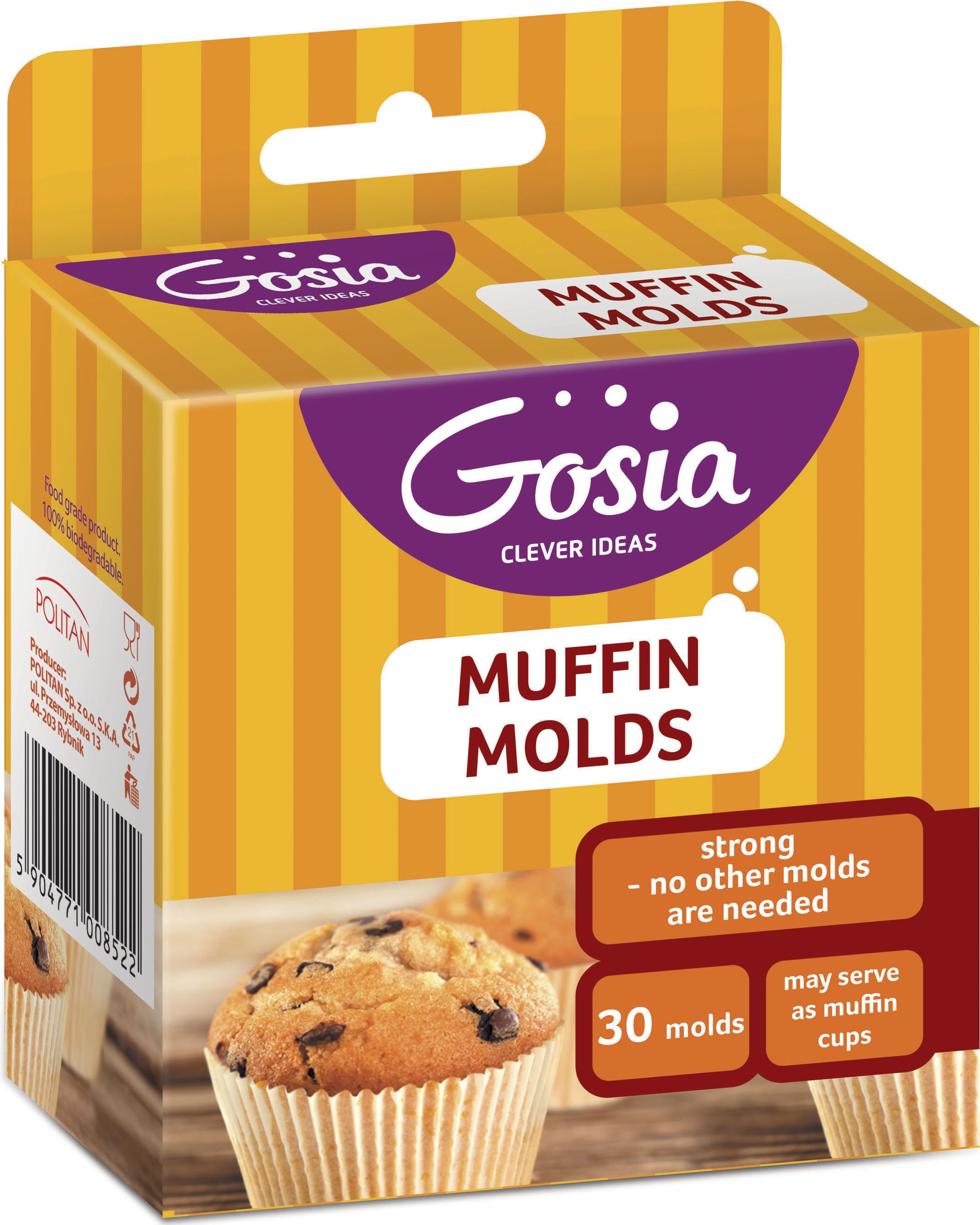 Politan Gosia Keksiukų formelės"Gosia", 30vnt., popierinės