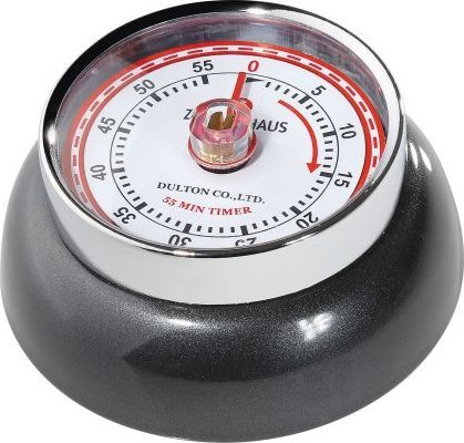 Minutnik Zassenhaus Timer mechaniczny, śred. 7 x 3 cm, antracytowy metaliczny Speed / Zassenhaus