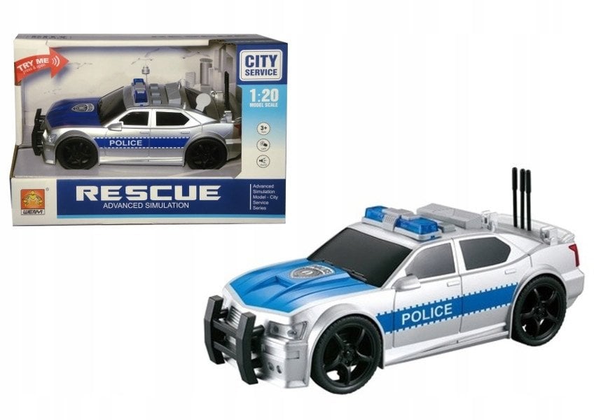 Swede Pojazd auto policyjny z sygnałem świetlnym i dźwiękowym