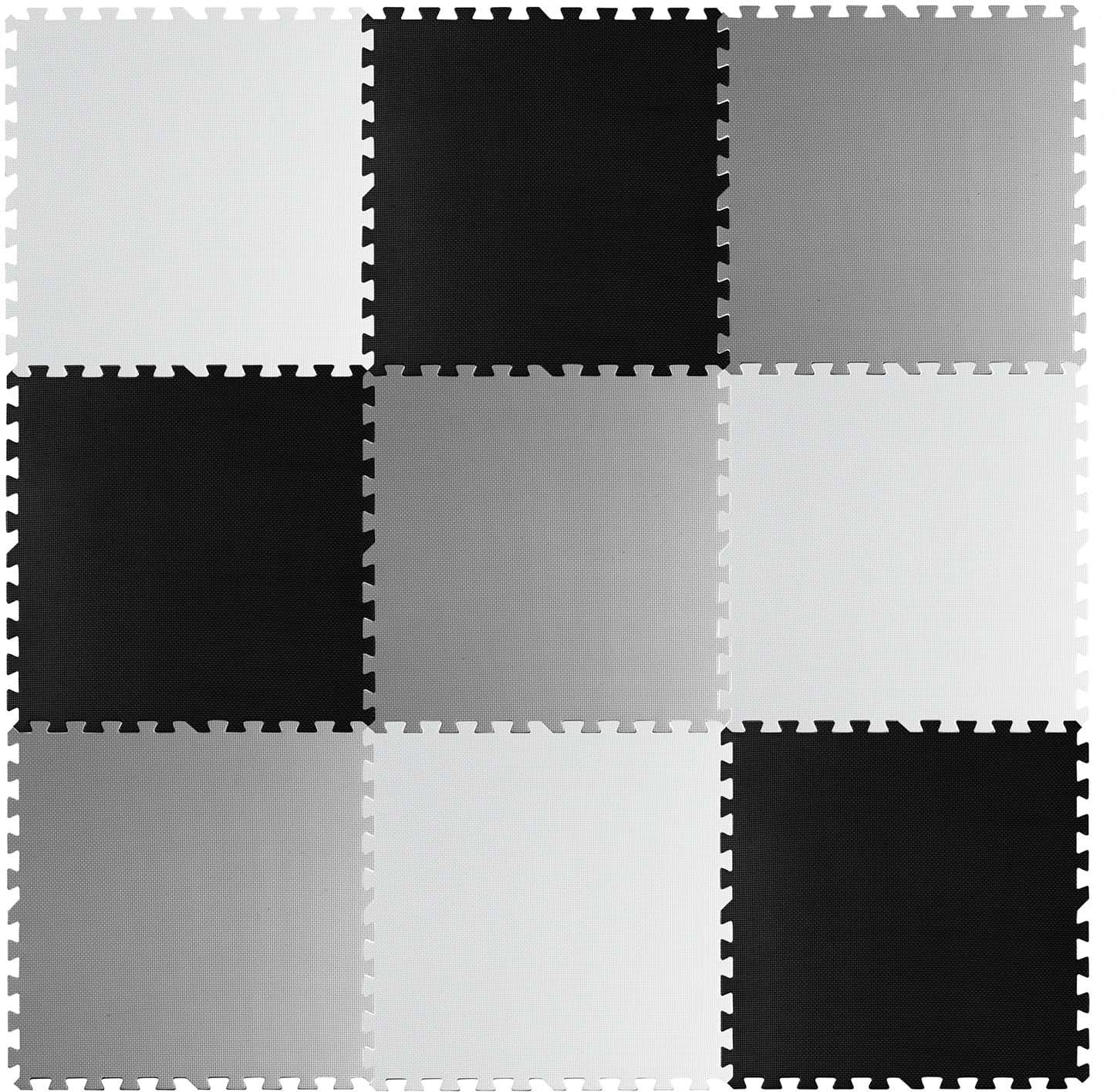 Duża mata piankowe puzzle szachownica Ricokids 180x180cm 9szt