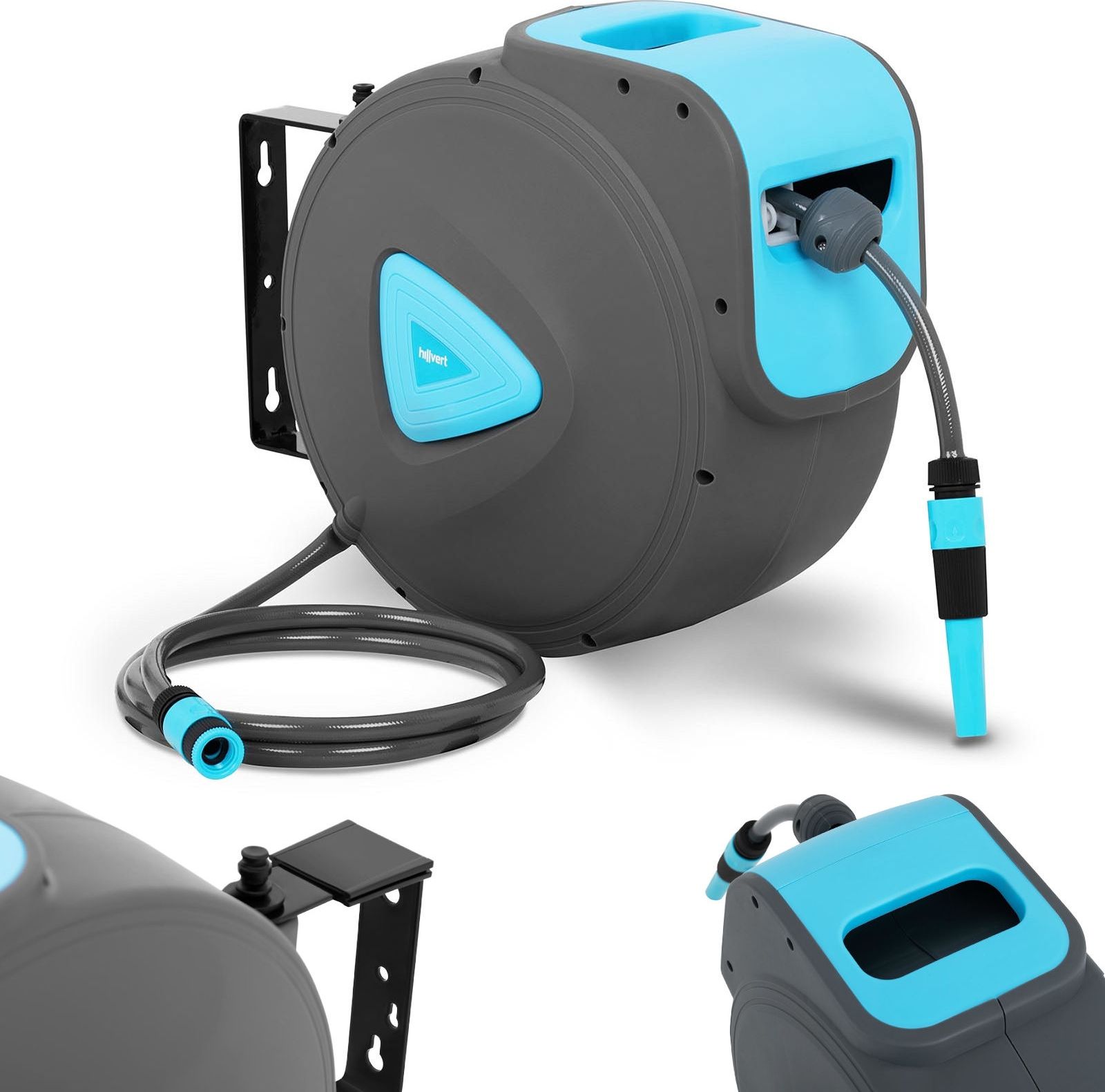 Hillvert Automatyczny bęben ścienny z wężem ogrodowym 30m + 2m 1/2''