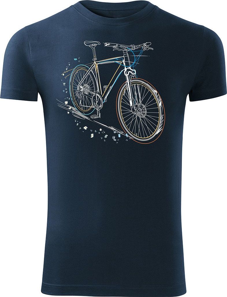 Topslang Koszulka rowerowa MTB Mountain Bike męska granat SLIM L