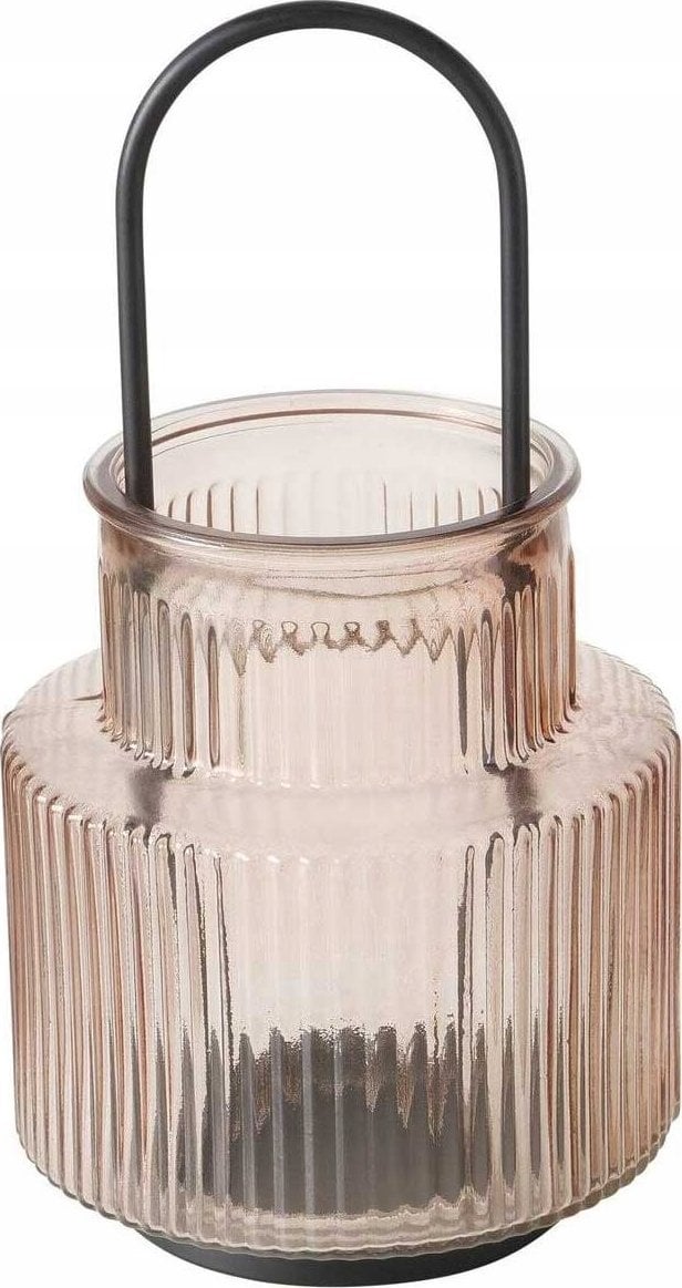 Boltze Lampion szklany z ryflowanego szkła RIFFA, Ø 12,9 cm