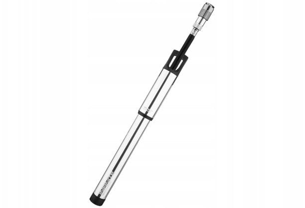 Pompka ręczna BIRZMAN Infinite Apogee MTB (Presta/Schrader), 90psi/6.2bar, Długość 255mm, CNC, Grafitowa (NEW)