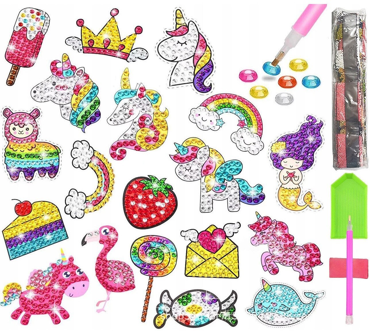 HAFT DIAMENTOWY 5D Zestaw DZIECI Najklejki PUZZLE