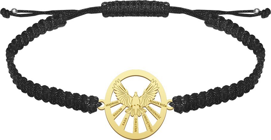 Radziszewska Jewellery Bransoletka Duch Święty Pozłacana na Bierzmowanie GRAWER GRATIS