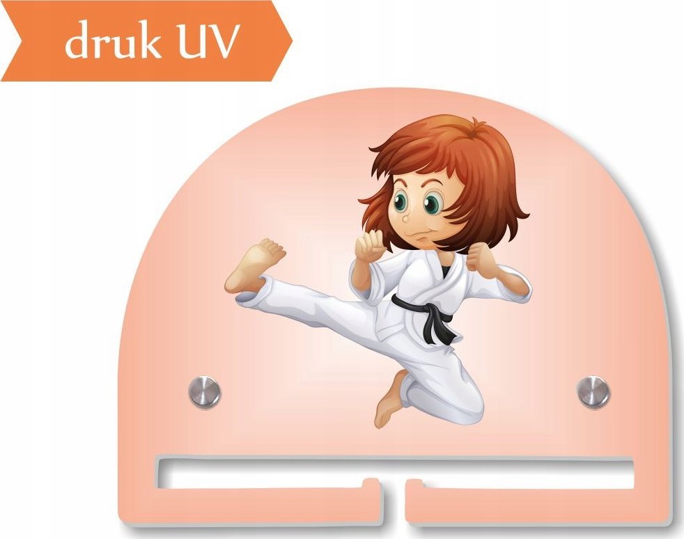 naSciane Wieszak na medale karate judo sportowiec druk UV