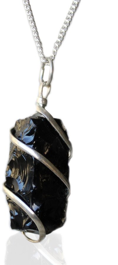 Indyjski Naszyjnik - Surowy Czarny Onyks