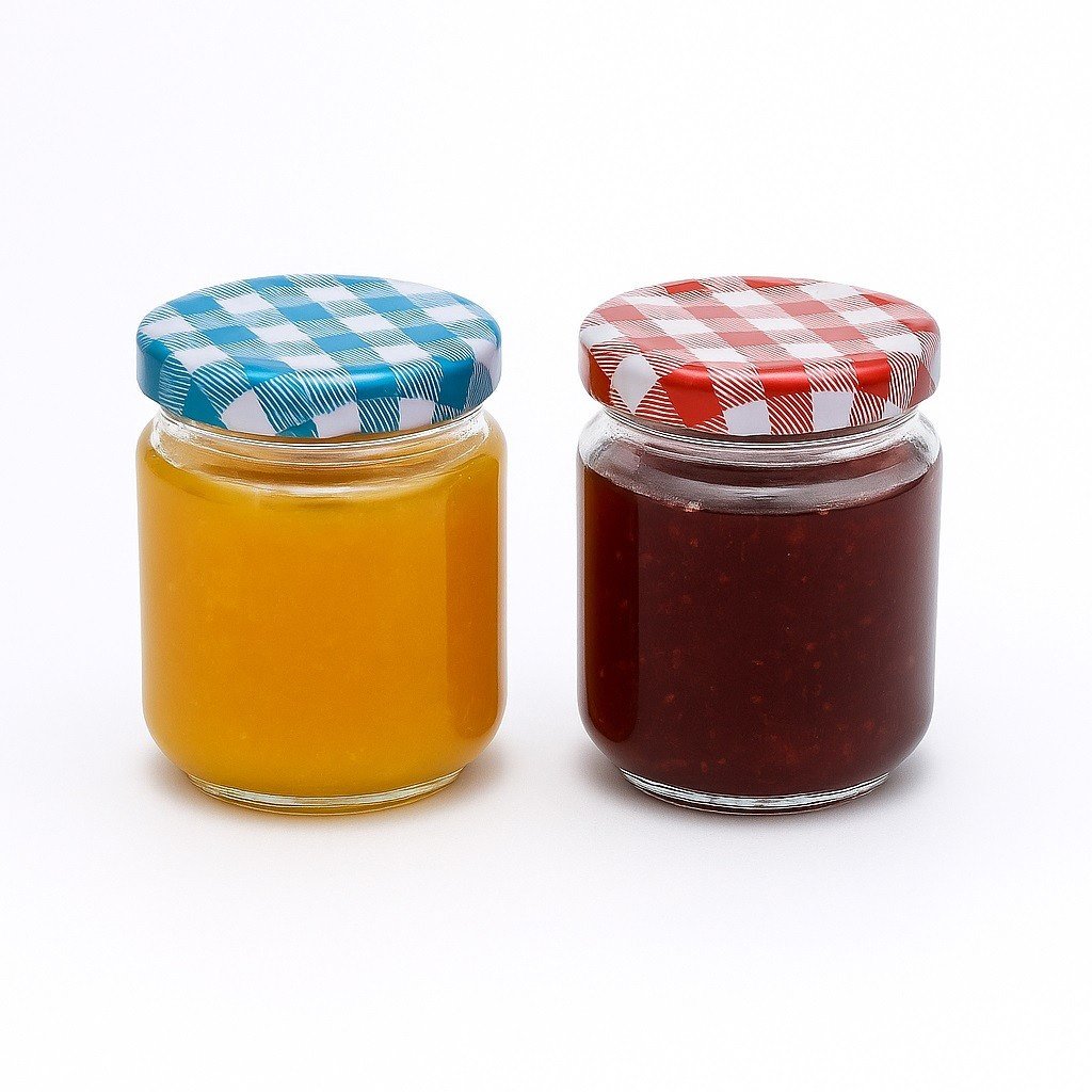 Zestaw 4 słoiczków na miód/dżem 100 ml