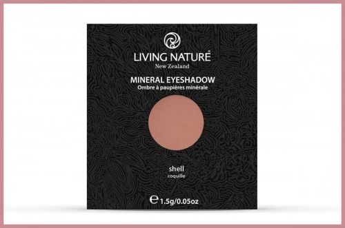 Living Nature 100% naturalny cień Shell pudrowy róż satynowy Living Nature
