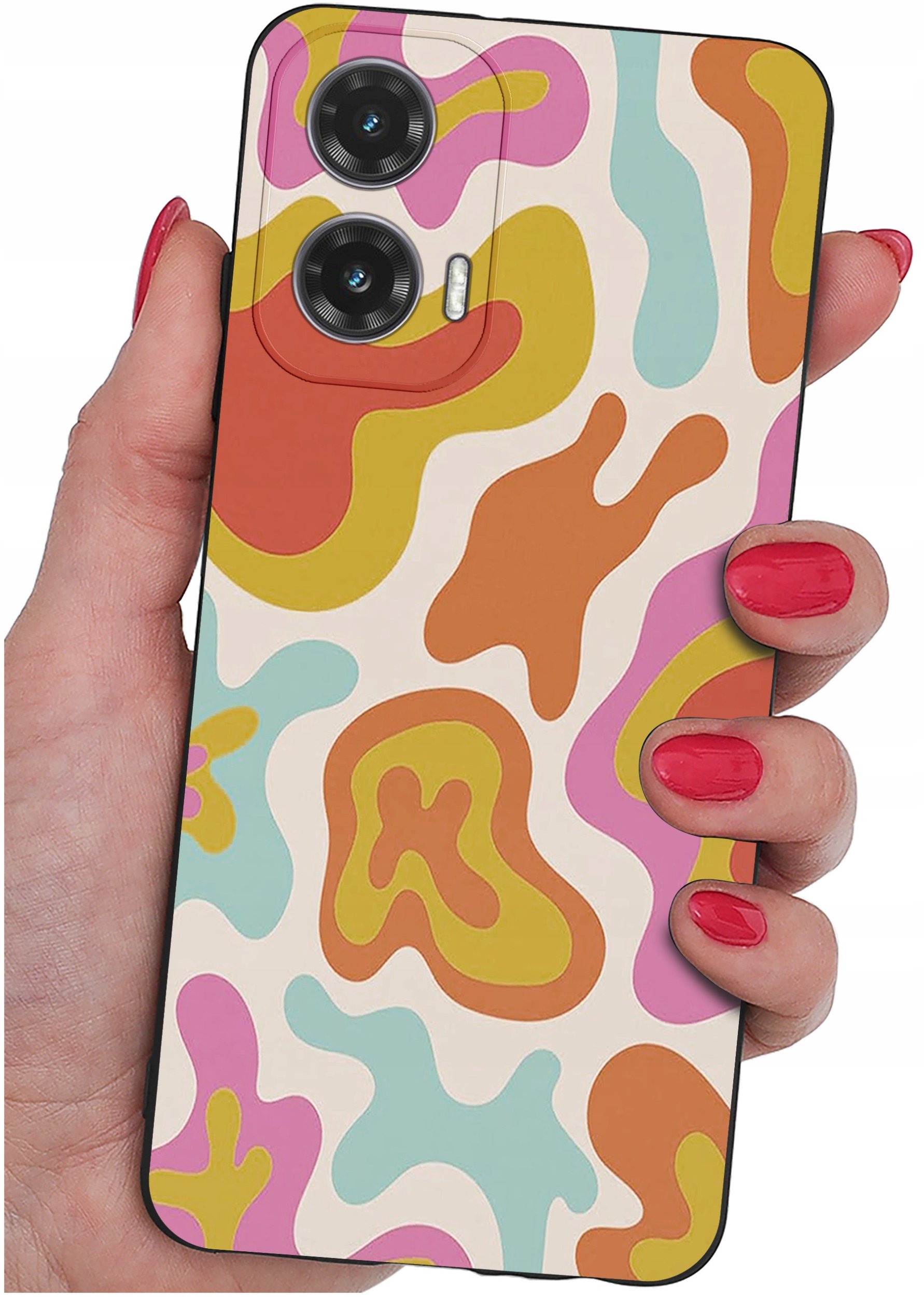 Etui do Motorola Moto G35 5G WZORY |SILIKONOWE MATT CASE + SZKŁO 9H