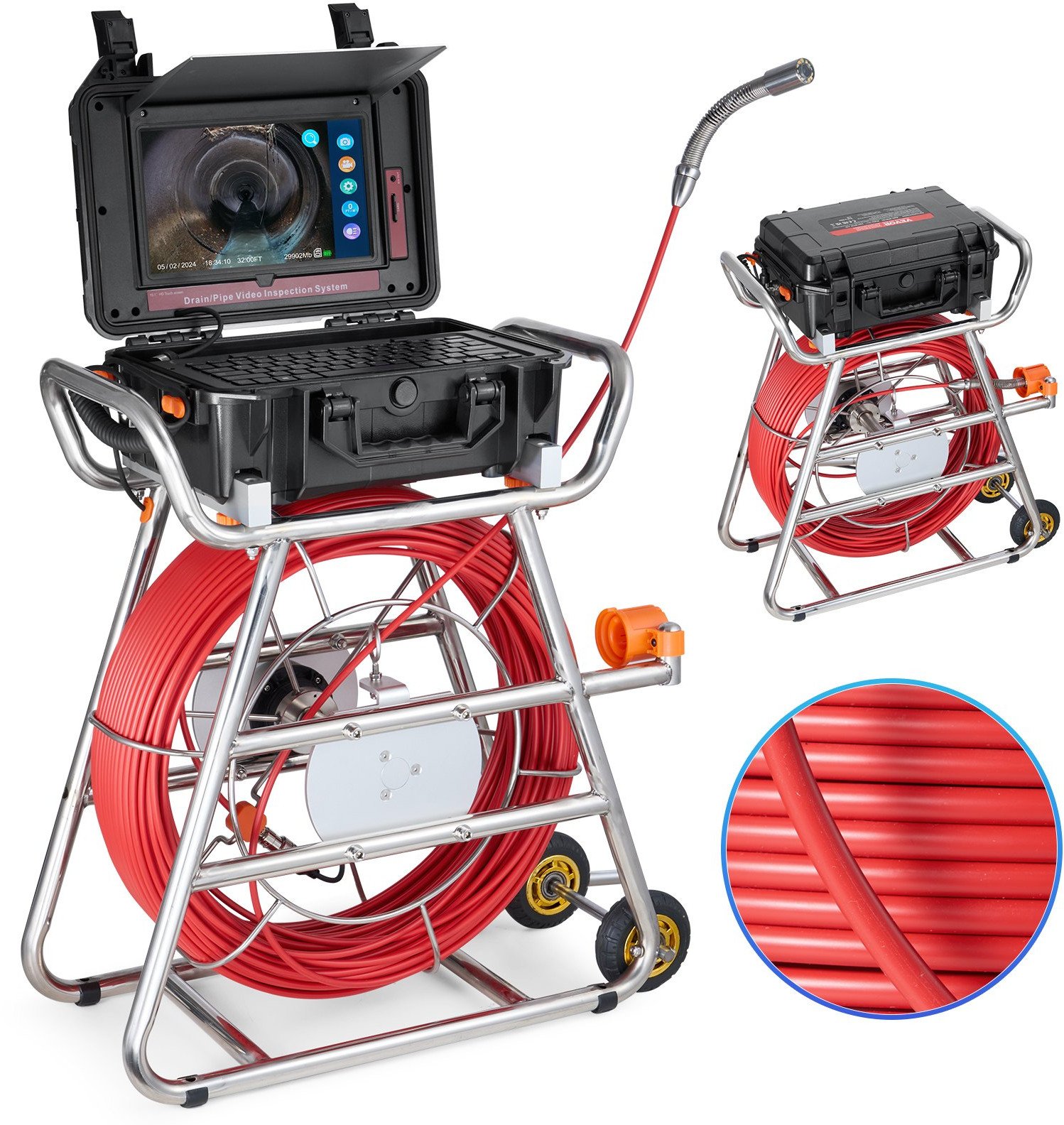 Samopoziomująca profesjonalna kamera inspekcyjna endoskopowa 100 m