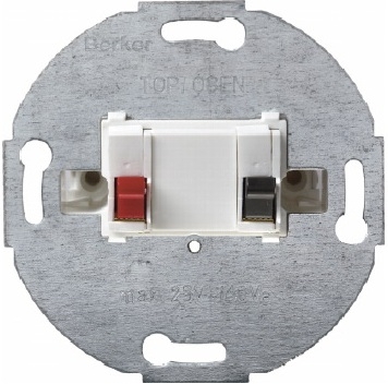 Hager Gniazdo głośnikowe pojedyncze mechanizm śnieżnobiałe - 457209