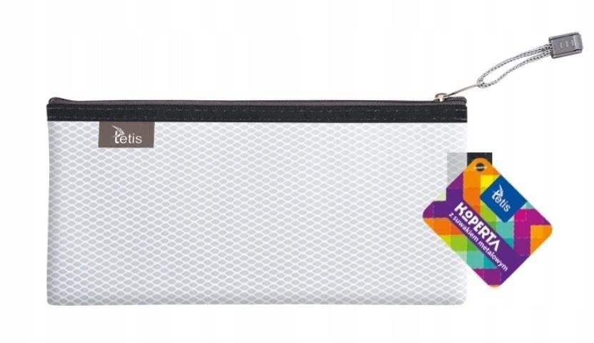 Koperta DL z suwakiem metalowym biała