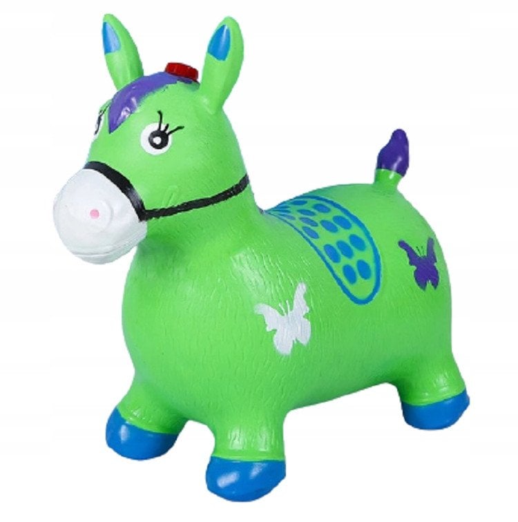 Skoczek Gumowy Konik Muzyka Ef. Świetlne 58Cm Zielony