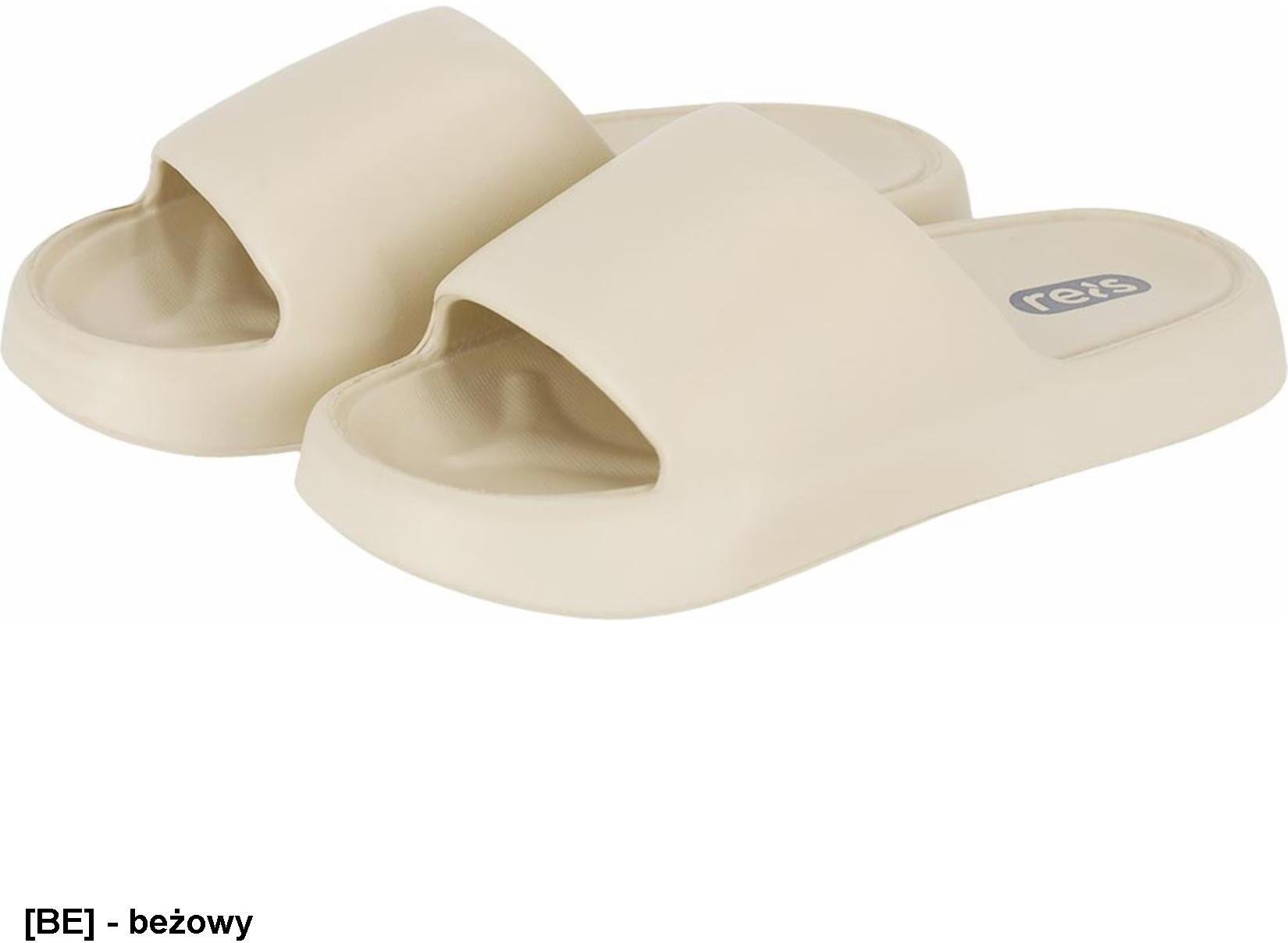 Reis BCRISS Klapki damskie kąpielowe z tworzywa EVA, wyprofilowana podeszwa zabezpiecza stopę przed ześlizgnięciem, idealne na beżowy 38-39