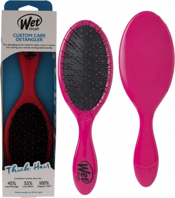Wet Brush Wet Brush, Custom Care, Detangler, Hair Brush, Pink, Detangle For Women
