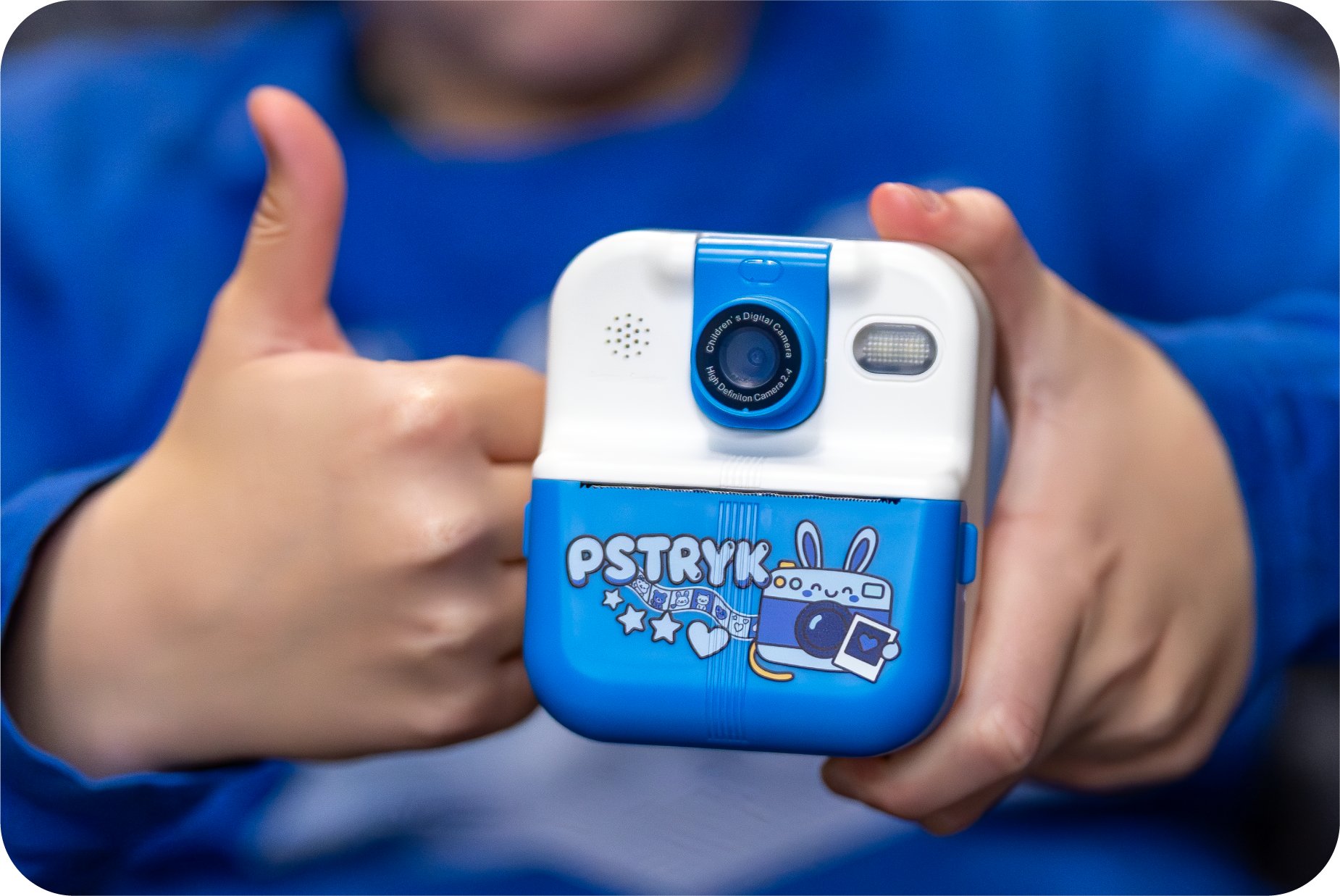 Aparat dla dzieci PSTRYK! z natychmiastowym drukiem (niebieski) Zintronic DTP02NV1-Z