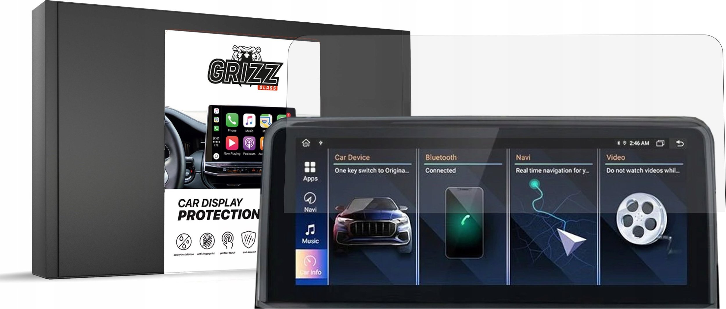GrizzGlass Folia matowa GrizzGlass CarDisplay Protection do BMW 2 F22 8,8" 2013-2021