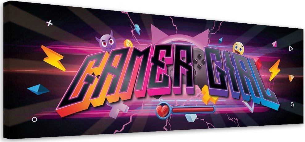 Feeby Obraz na płótnie, Napis gaming zone - 150x50