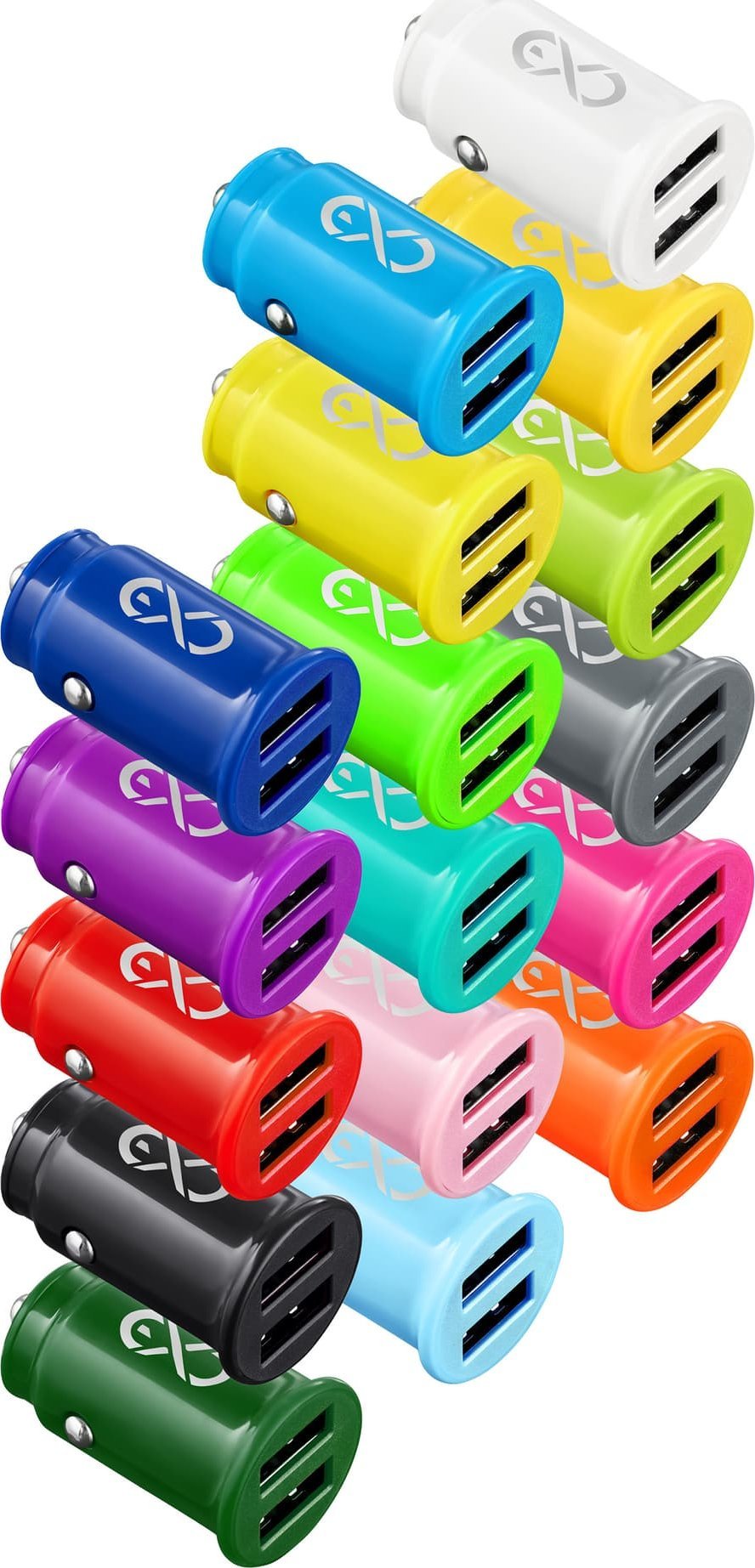 Ładowarka Orno EXC Mobile ładowarka samochodowa CUTE, 2xUSB, 12W, kolor mix