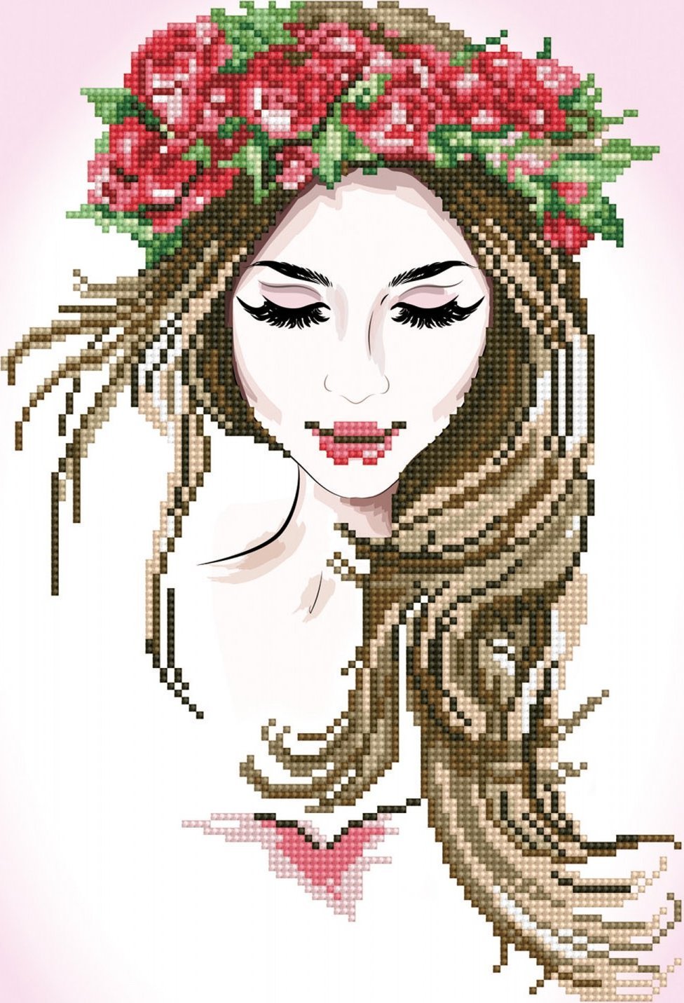 DIAMOND DOTZ Haft diamentowy Diamond Dotz Piękność w wianku 36x49cm DD5032