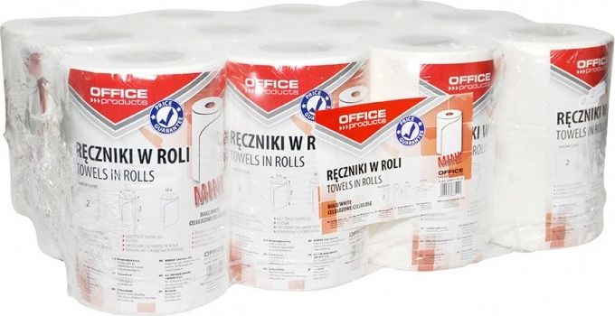 Office Products Ręczniki w roli celulozowe OFFICE PRODUCTS Mini, 2-warstwowe, 50m, 12szt., białe