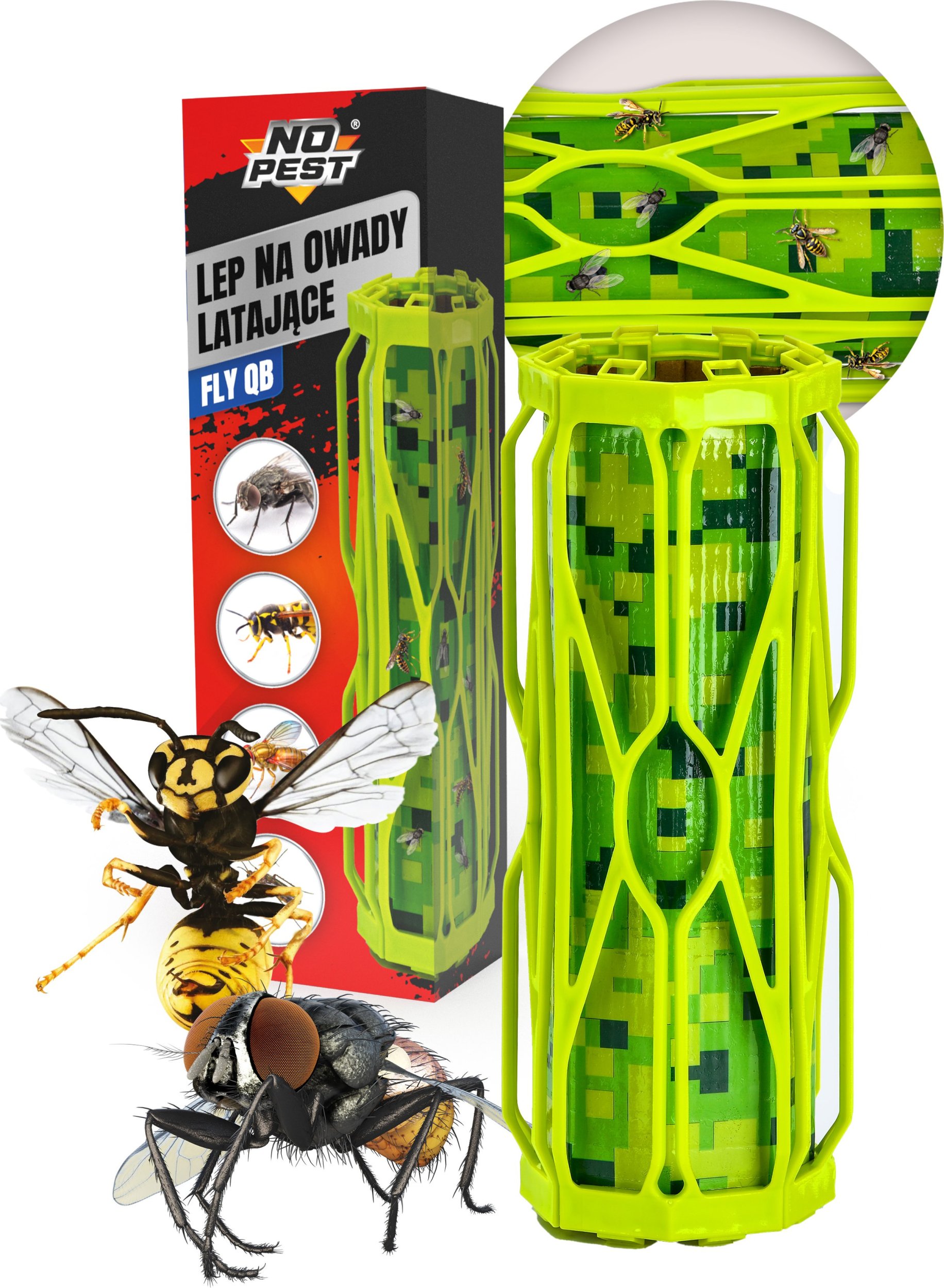 Pułapka lepowa Lep Pułapka na Muchy Osy Muszki Owocówki Komary Ziemiórki i Inne Owady z Silnym Klejem