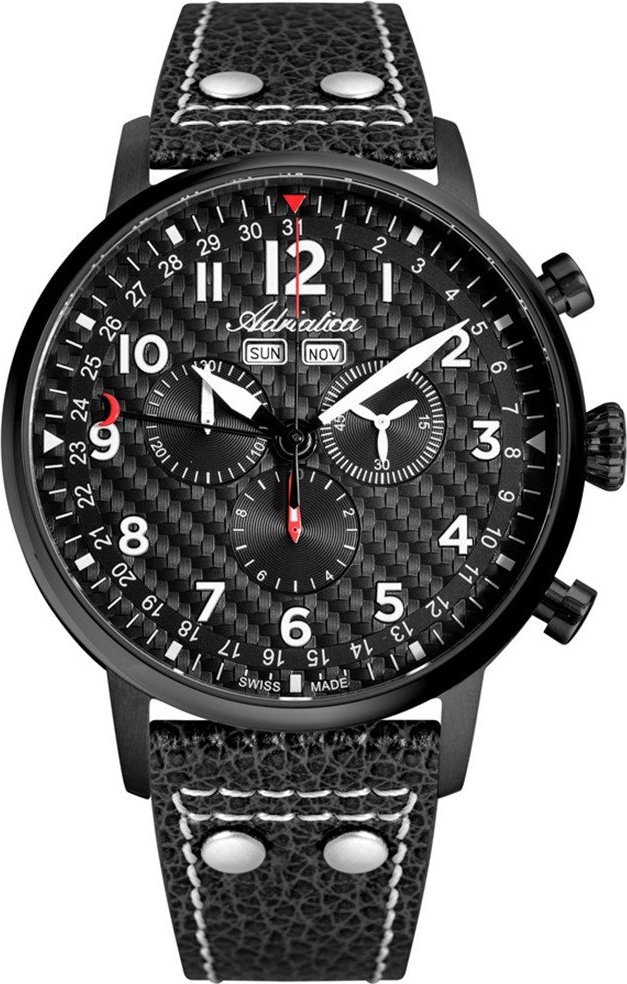 Zegarek Adriatica Zegarek męski Adriatica A8308.B224CH czarny