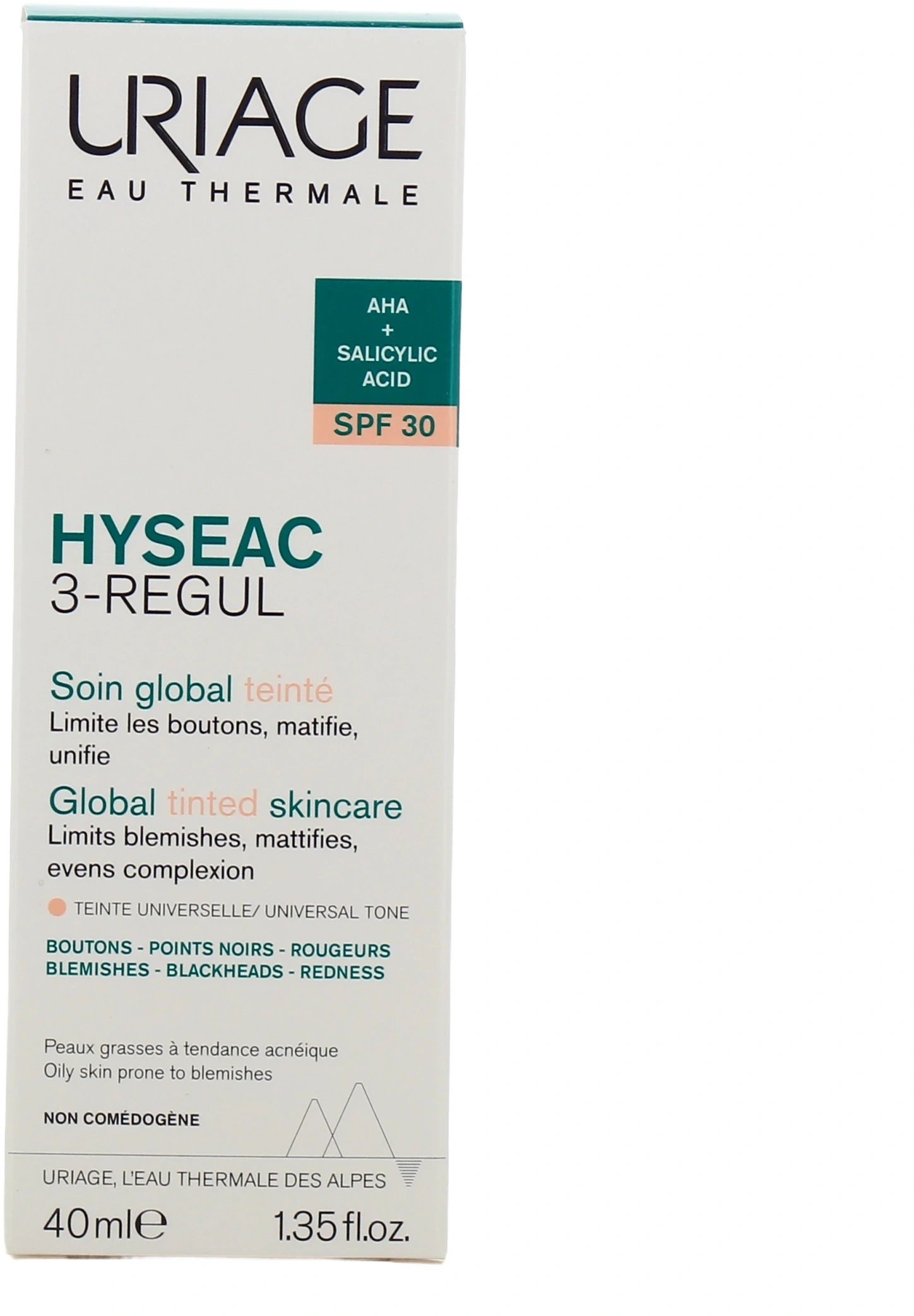 URIAGE_Hyseac 3-Regul Global Tinted Care kompleksowa pielęgnacja tonizująca przeciw niedoskonałościom skóry SPF30 40ml
