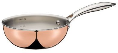 Rondel do sosów miedziany Spring Culinox, 1,5 l, śred. 18 cm, miedź/stal nierdzewna 18/10